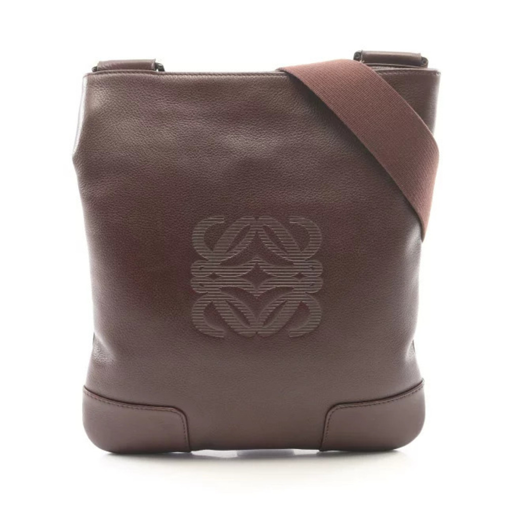 Loewe Anagram Shoulder Bag Leather Brown